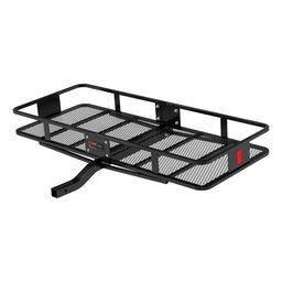 Curt 60" x 24" Black Steel Basket Cargo Carrier (Fixed 2" Shank, 500 lbs.) - 18152