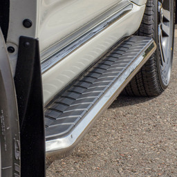 AeroTread 5" x 70" Polished Stainless Running Boards, Select Hyundai Tucson