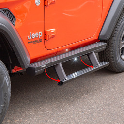 ActionTrac 48.75" Powered Running Boards, Select Jeep Wrangler JK 2-Door