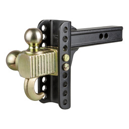 Adjustable Channel Mount with Hook & Step Dual-Ball - 2" Shank, 14K, 6" Drop