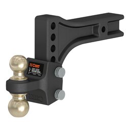 HD Adjustable Trailer Hitch Ball Mount with Dual Ball, 2-1/2" Shank, 20K