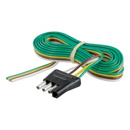 Curt 4-Way Flat Connector Plug with 48" Wires (Trailer Side) - 58032