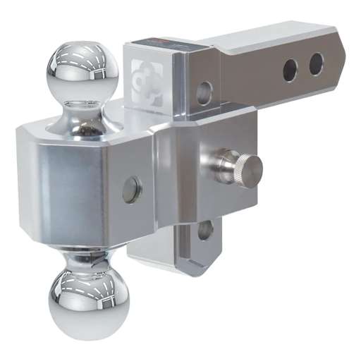 Curt AlumaLite Adjustable Aluminum Hitch with Dual Ball, 3-1/2" Drop - 45364