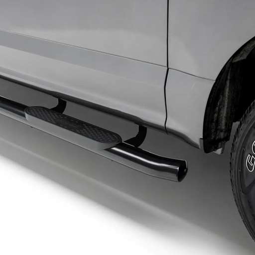 Aries 4" Black Steel Oval Side Bars, Select Toyota Tacoma Double Cab - S222023