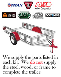 7,000 lb. Tandem Disc Brake Torsion Axle Trailer Kit