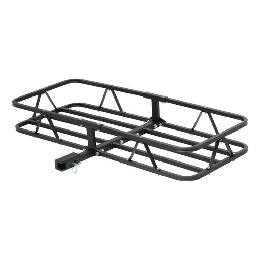 Curt 48" x 20" Black Steel Basket Cargo Carrier (1-1/4", 2" Adapter, 500 lbs.) - 18145