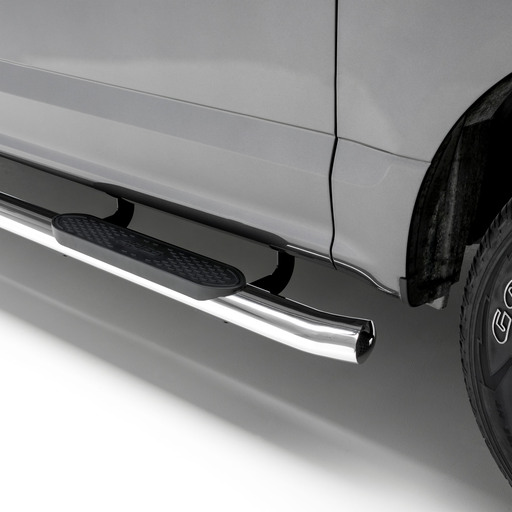 4" Polished Stainless Oval Side Bars, Select Ford Excursion, F-250, F-350