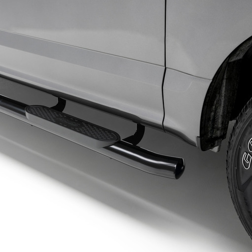 4" Black Steel Oval Side Bars, Select Dodge, Ram 1500